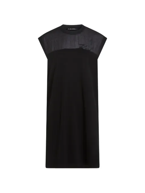 Karl Lagerfeld signature T-shirt dress Black B2W13033999