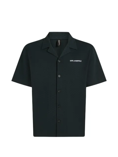 Karl Lagerfeld logo-embroidered shirt Blue B2M46063338