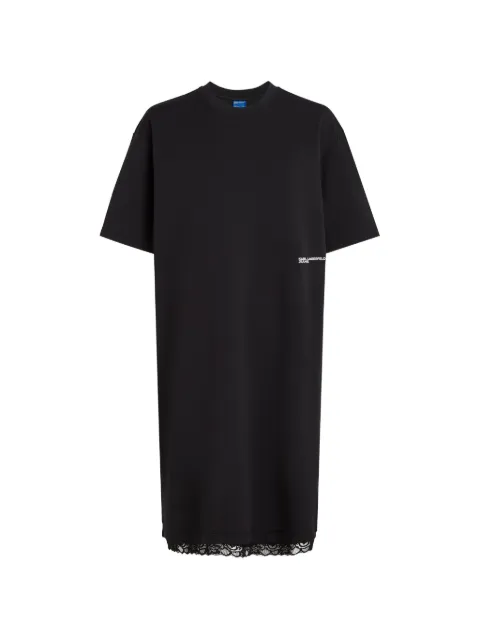 Karl Lagerfeld Jeans lace-hem mini dress Black B2W13068999