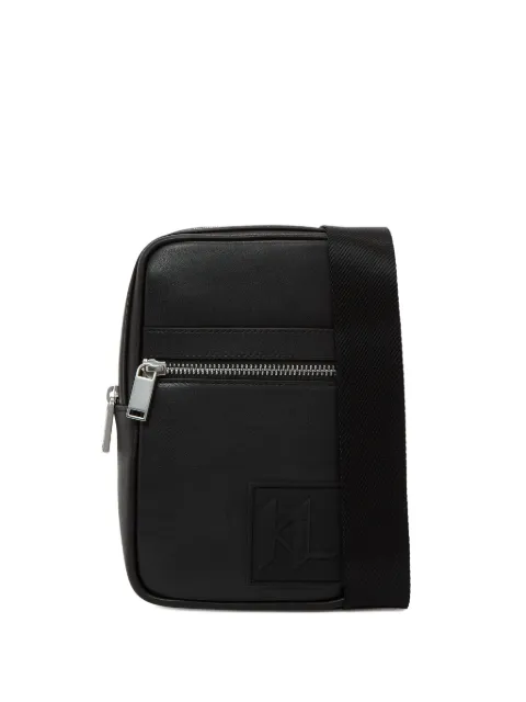 Karl Lagerfeld logo-patch shoulder bag Black B2M30187999