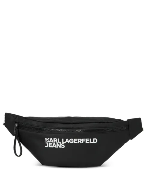 Karl Lagerfeld Jeans logo zip belt bag Black B1M30227