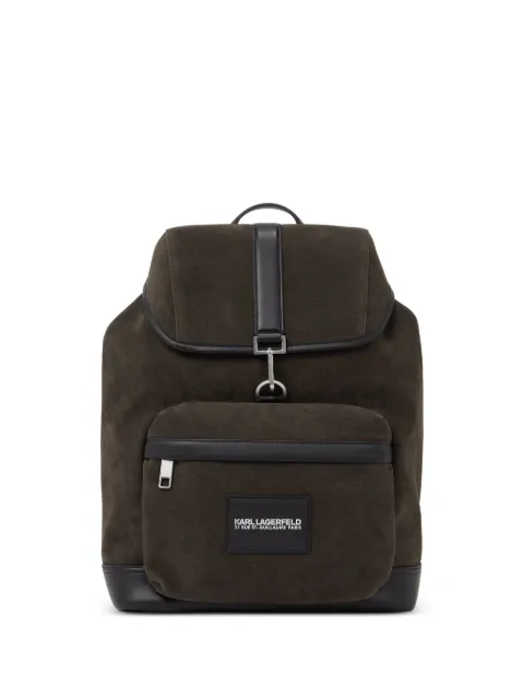 Karl Lagerfeld faux-suede k-traveller backpack Brown B2M301942FI