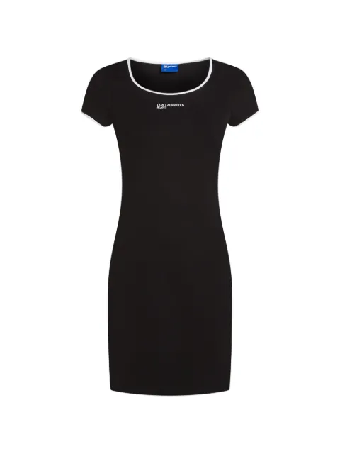 Karl Lagerfeld Jeans contrast-trim mini dress Black B2W13045999