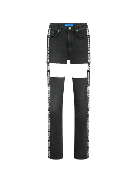 Karl Lagerfeld Jeans cut-out jeans Black B2W100831BJ