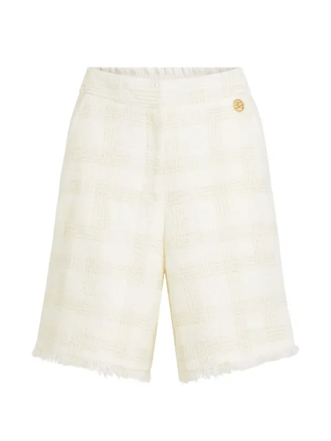 Karl Lagerfeld fringed-detail shorts Neutrals B2W10002461