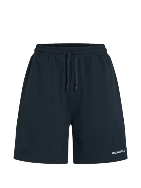 Karl Lagerfeld logo-embroidered track shorts Blue B2M46064338
