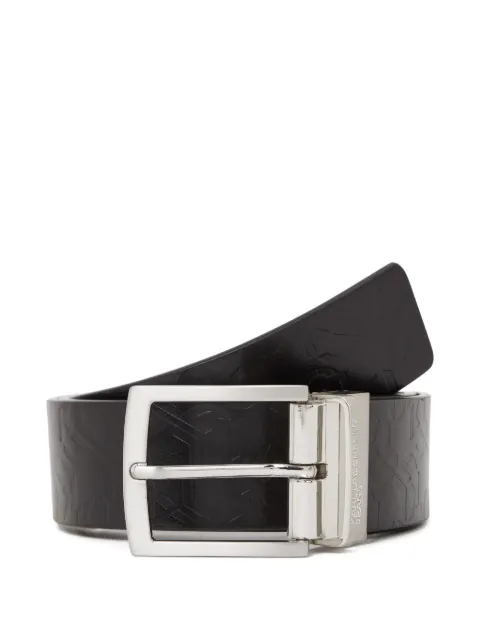 Karl Lagerfeld Jeans monogram leather reversible belt Black B2M33016