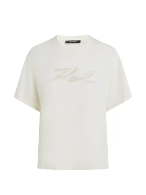Karl Lagerfeld logo-detail T-shirt Neutrals B2W17020B09