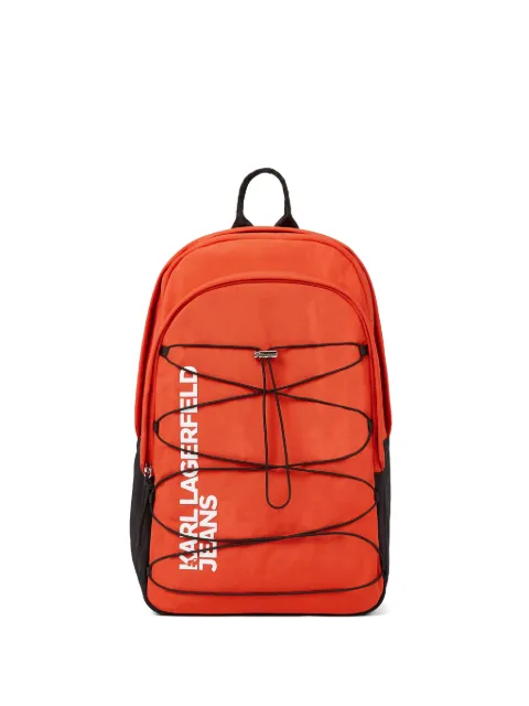 Karl Lagerfeld Jeans string utility backpack Orange B2M30160