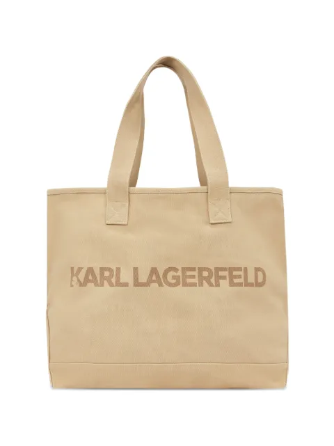 Karl Lagerfeld large K/Essential logo tote bag Neutrals B2W500992FT