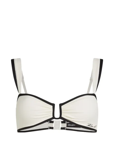 Karl Lagerfeld Signature bandeau bikini top Neutrals B2W46022B09