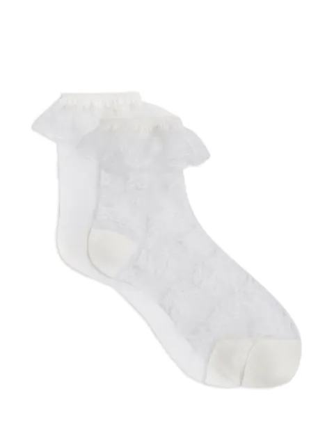 Karl Lagerfeld signature ruffle socks White B2W47015B09