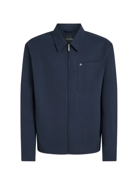 Karl Lagerfeld pocket linen jacket Blue B2M14021393
