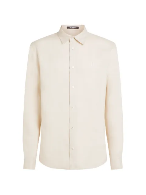 Karl Lagerfeld monogram linen shirt Neutrals A2M16003106