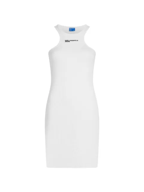 Karl Lagerfeld Jeans ribbed logo mini dress White B2W13046100