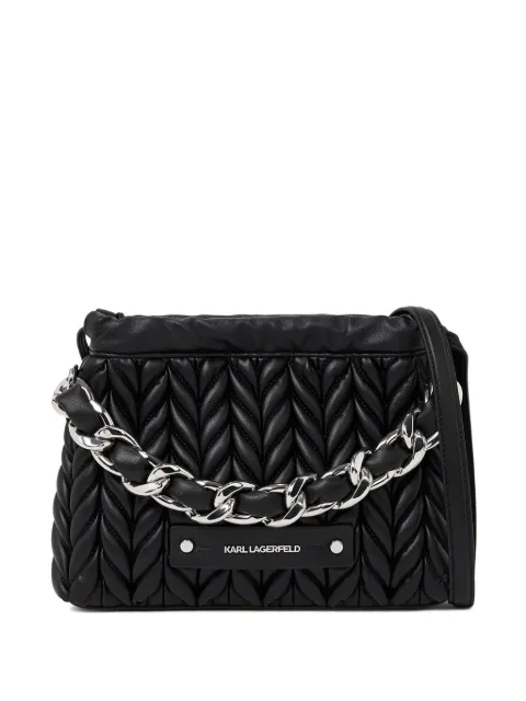Karl Lagerfeld small K/Weave cross body bag Black B2W300351AV