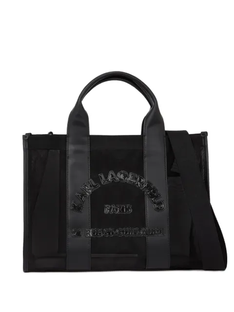 Karl Lagerfeld medium Rue St-Guillaume mesh tote bag Black B2W50006999