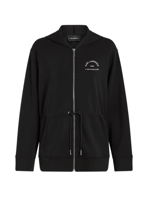 Karl Lagerfeld Rue St-Guillaume zip-up hoodie Black B2W20049999