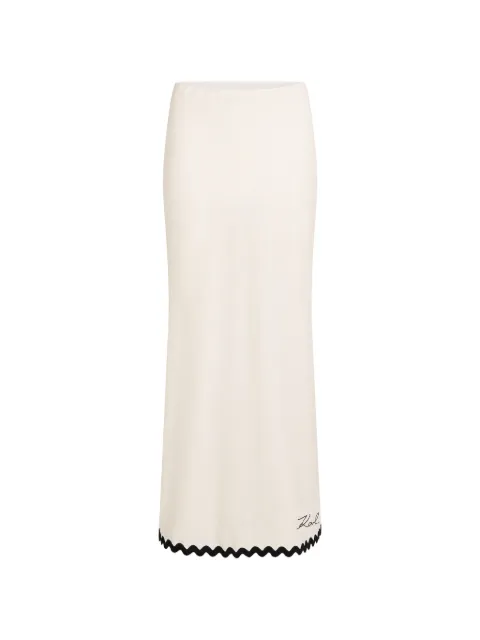 Karl Lagerfeld Signature scallop skirt Neutrals B1W46023B09