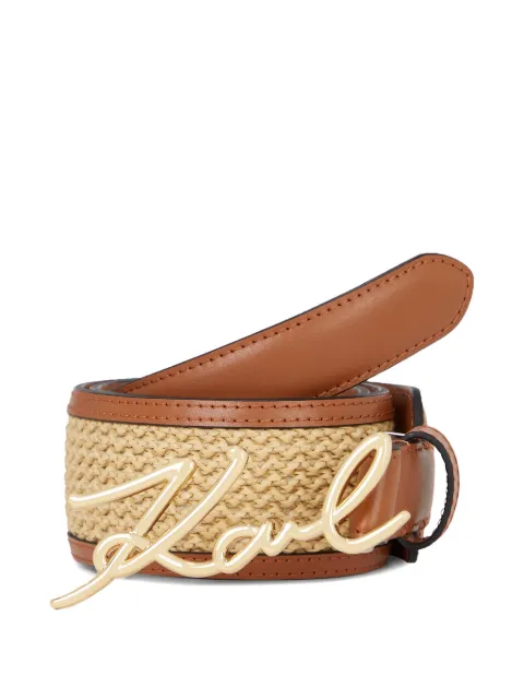 Karl Lagerfeld medium Signature belt Brown B2W330592JI