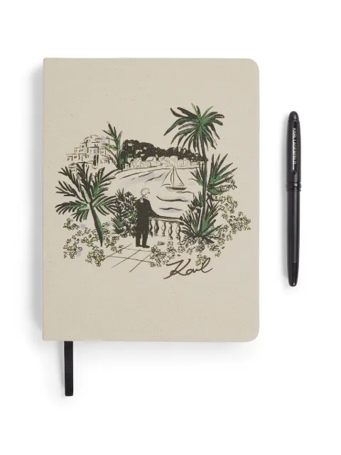 Karl Lagerfeld Villa La Vigie notebook and pen two-pice set Neutrals B2W42002106