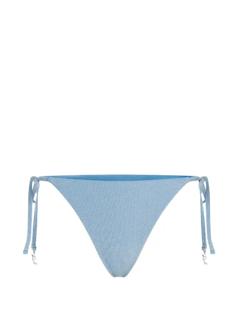 Karl Lagerfeld Signature lurex cheeky bikini bottoms Blue B2W46002349