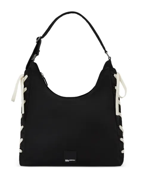 Karl Lagerfeld Jeans lace-up detail tote bag Black B2W30139999