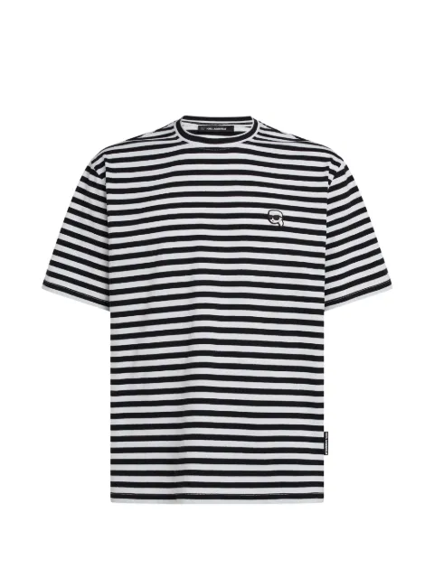 Karl Lagerfeld ikon relaxed striped T-shirt White B2M17083101