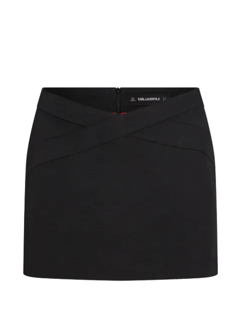 Karl Lagerfeld mini KL Studio zip-fastening skirt Black B2W12026999