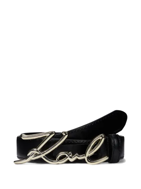 Karl Lagerfeld K/Signature leather belt Black A1W33205992