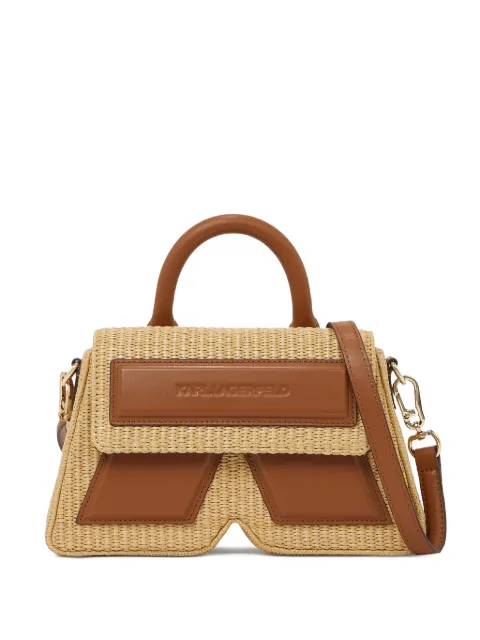Karl Lagerfeld Ikon/K raffia cross body bag Neutrals B2W300241AN