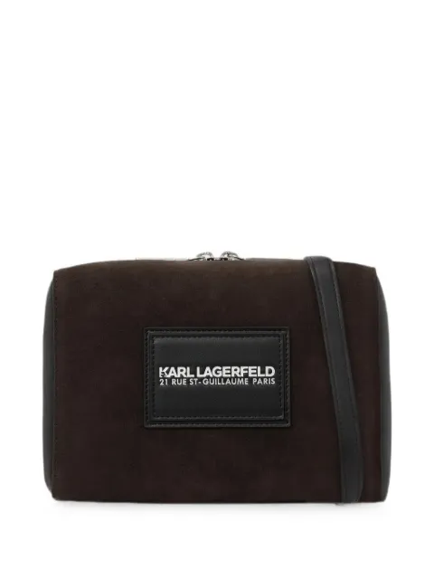 Karl Lagerfeld faux suede messenger bag Brown B2M302002FI