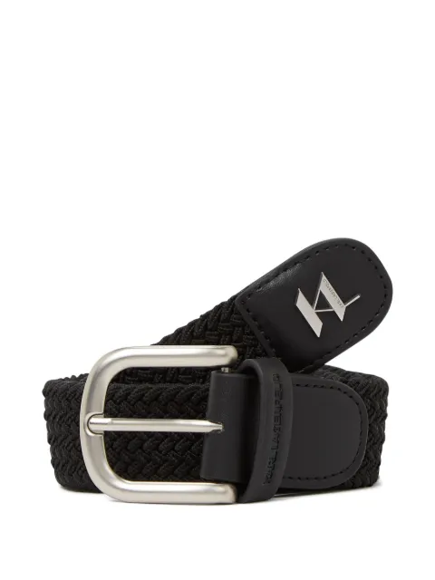 Karl Lagerfeld Monogram logo-plaque belt Black B2M33066999