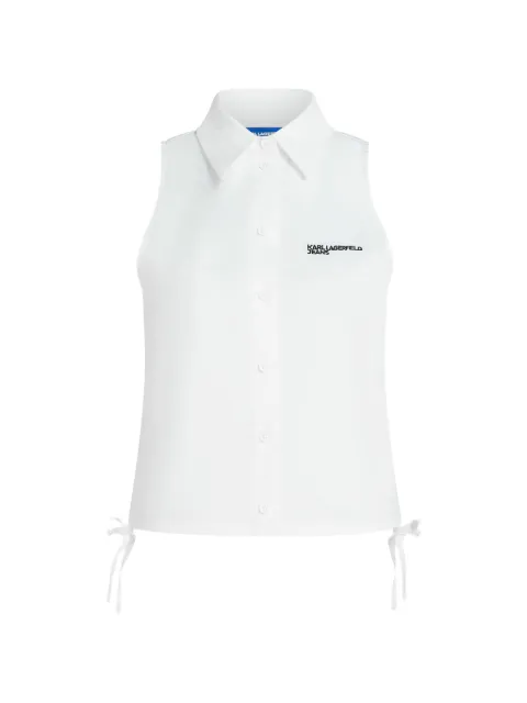 Karl Lagerfeld Jeans tie-detail sleeveless blouse White B2W11020100