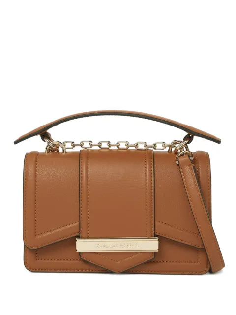 Karl Lagerfeld small K/Nova leather cross body bag Brown B2W302311UR