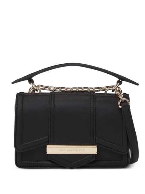 Karl Lagerfeld small K/Nova leather cross body bag Black B2W30231992