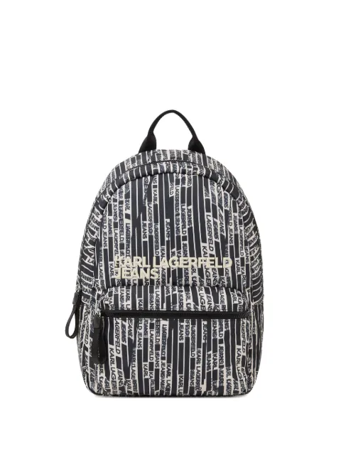 Karl Lagerfeld Jeans all-over print backpack Black B2M30155
