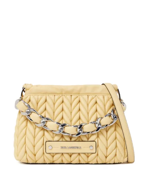 Karl Lagerfeld small K/Weave cross body bag Yellow B2W300351LD