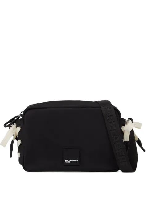 Karl Lagerfeld Jeans lace-up detail cross body bag Black B2W30142999