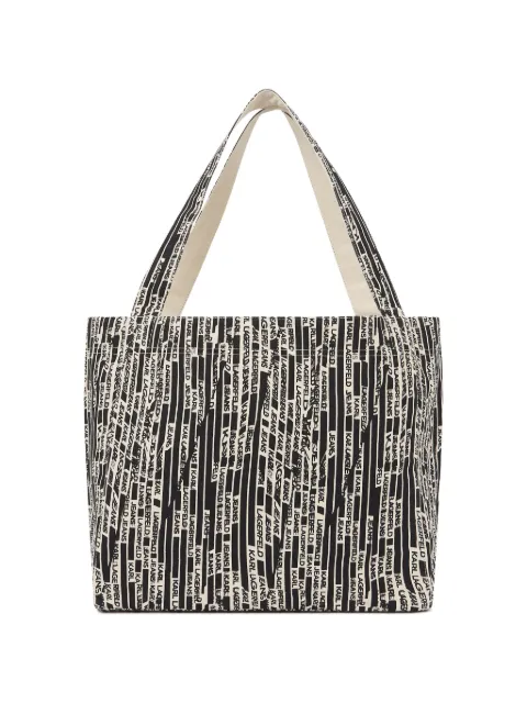 Karl Lagerfeld Jeans all-over print reversible shopper shoulder bag Black B2M50086