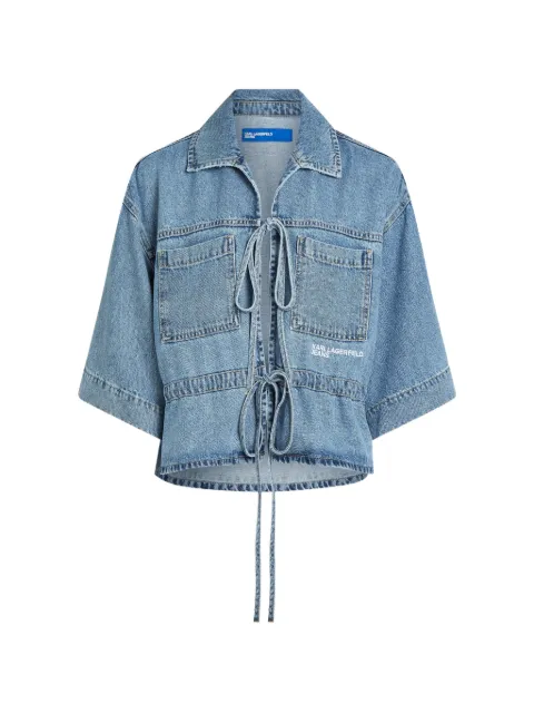 Karl Lagerfeld Jeans tie blouse Blue B2W110251BM