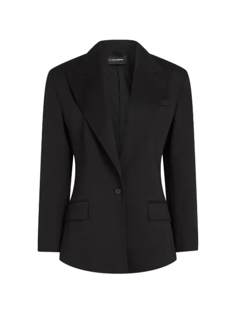 Karl Lagerfeld x Amber Valletta single-breasted blazer Black B2W14045999