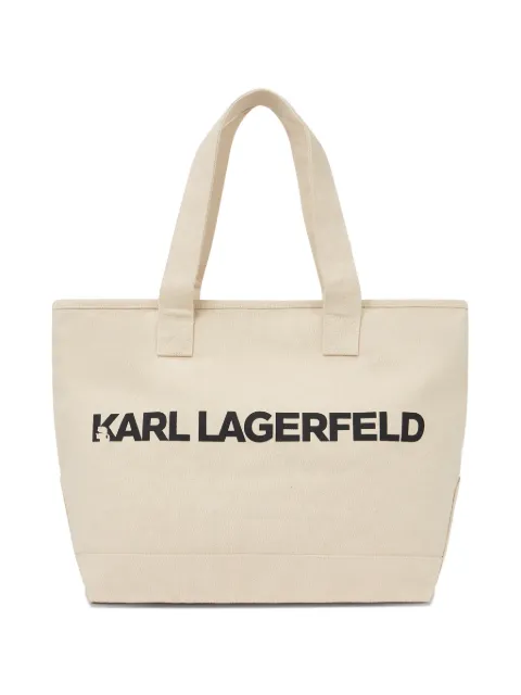 Karl Lagerfeld large K/Essential logo tote bag Neutrals B2W50099106