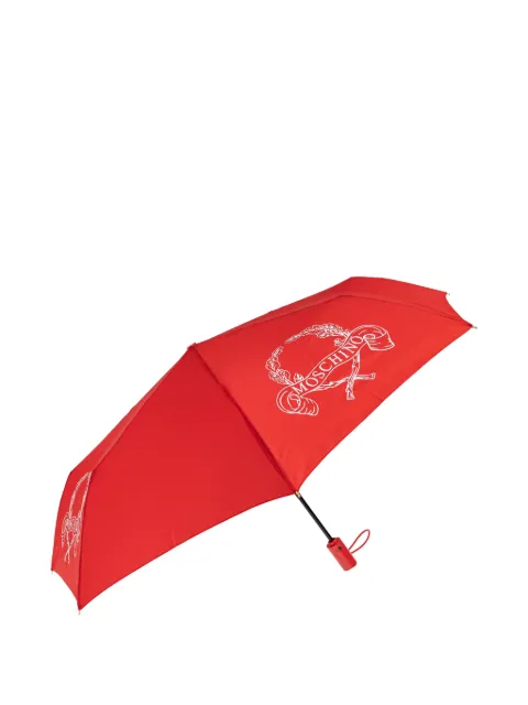 Moschino logo-motif umbrella Red 8981OPENCLOSEC