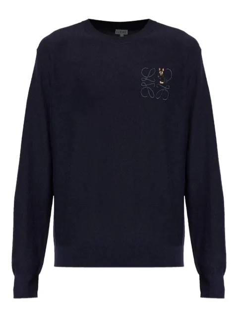 LOEWE x Louis Wain embroidered wool sweater Blue H526Y14KNK