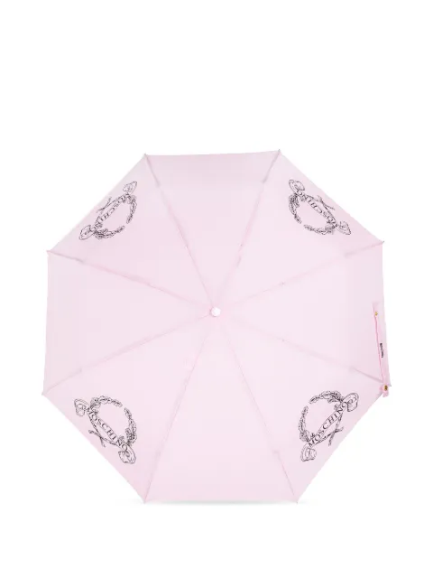 Moschino logo-motif umbrella Pink 8981OPENCLOSEN
