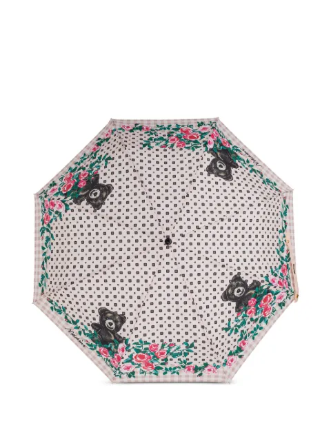 Moschino floral bear-print umbrella Neutrals 8997OPENCLOSEA