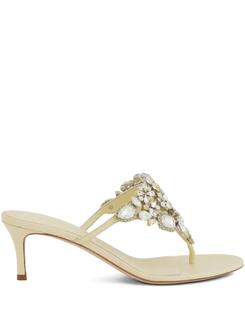 Rabanne crystal-embellished sandals Neutrals 26PHH0137CLF310