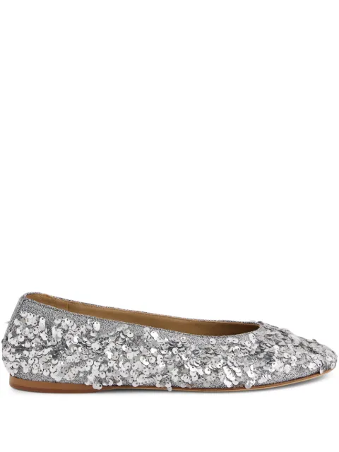 Rabanne sequin-embellished ballet flats Silver 26PHH0142EMB026