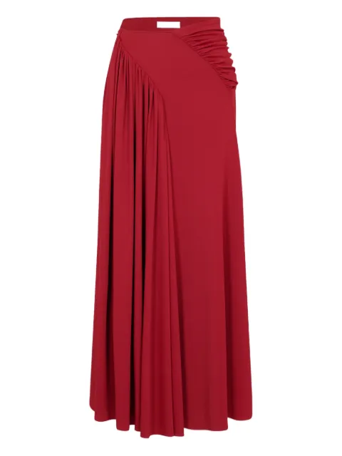 Rabanne ruched maxi skirt Red 26PJJU156VI0601
